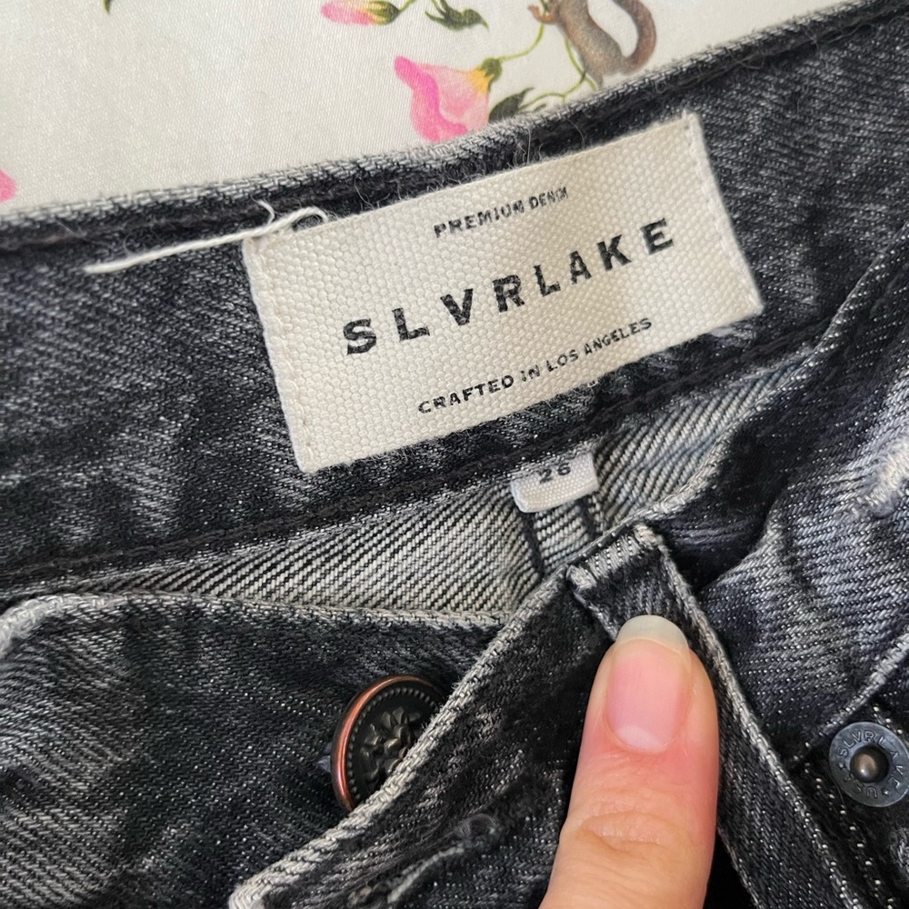 SLVRLAKE Women's High Rise Jeans - Gray - Picture 4 of 4